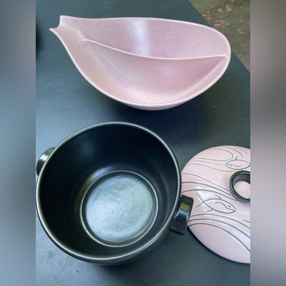 MONTEREY CALIFORNIA STONEWARE 50’S 3 PIECE SET